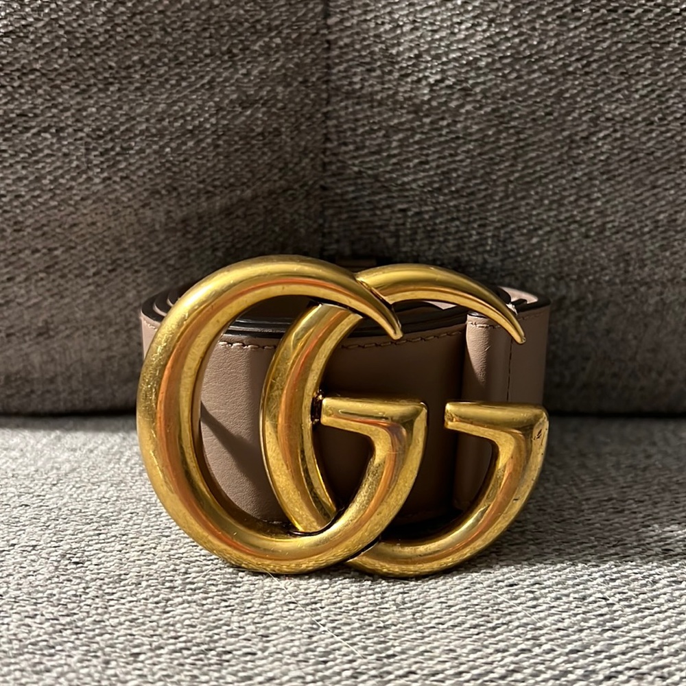 Gucci GG logo leather belt